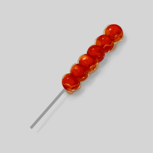 Tang hulu, a Chinese confection made of skewered haw berries glazed with hardened syrup